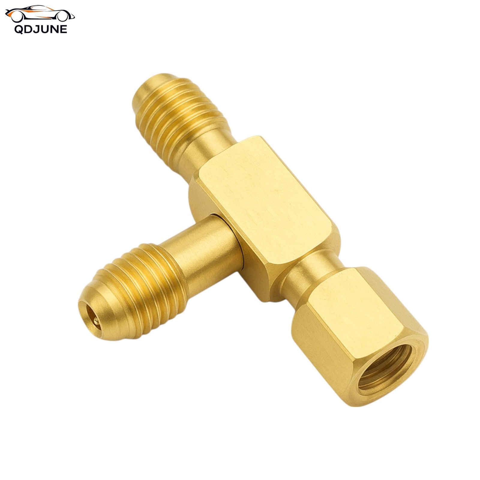 Quick Coupler Tee Adapter, 1/4 Inch Tee Adapter C/w Valve Core, Fits for Gaug…