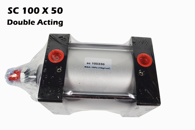 Standard Pneumatic Cylinder SC 100 x 50 Air Cylinder 4» Bore 2» Stroke Two Act