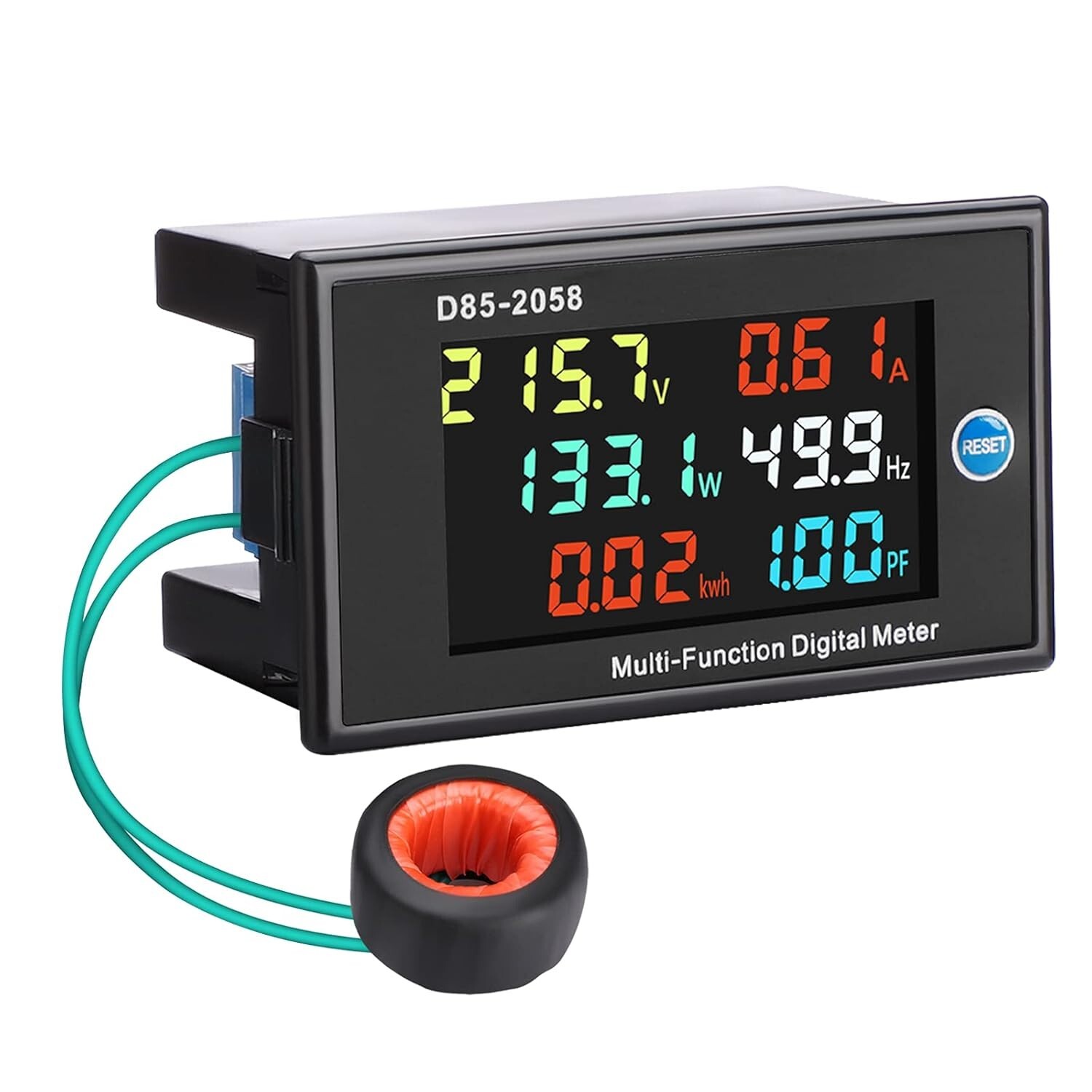 0-100A 40-300V Digital LCD AC Panel Meter Voltage Amps Frequency Energy Power