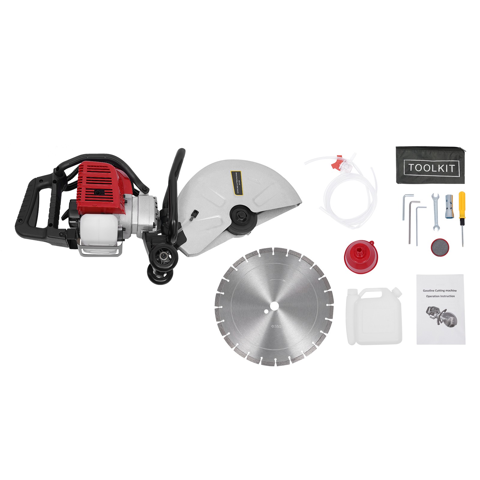 52CC Gas Power 2-Stroke Cement Wet Dry Masonry Concrete Cut Off Saw Blade 350mm