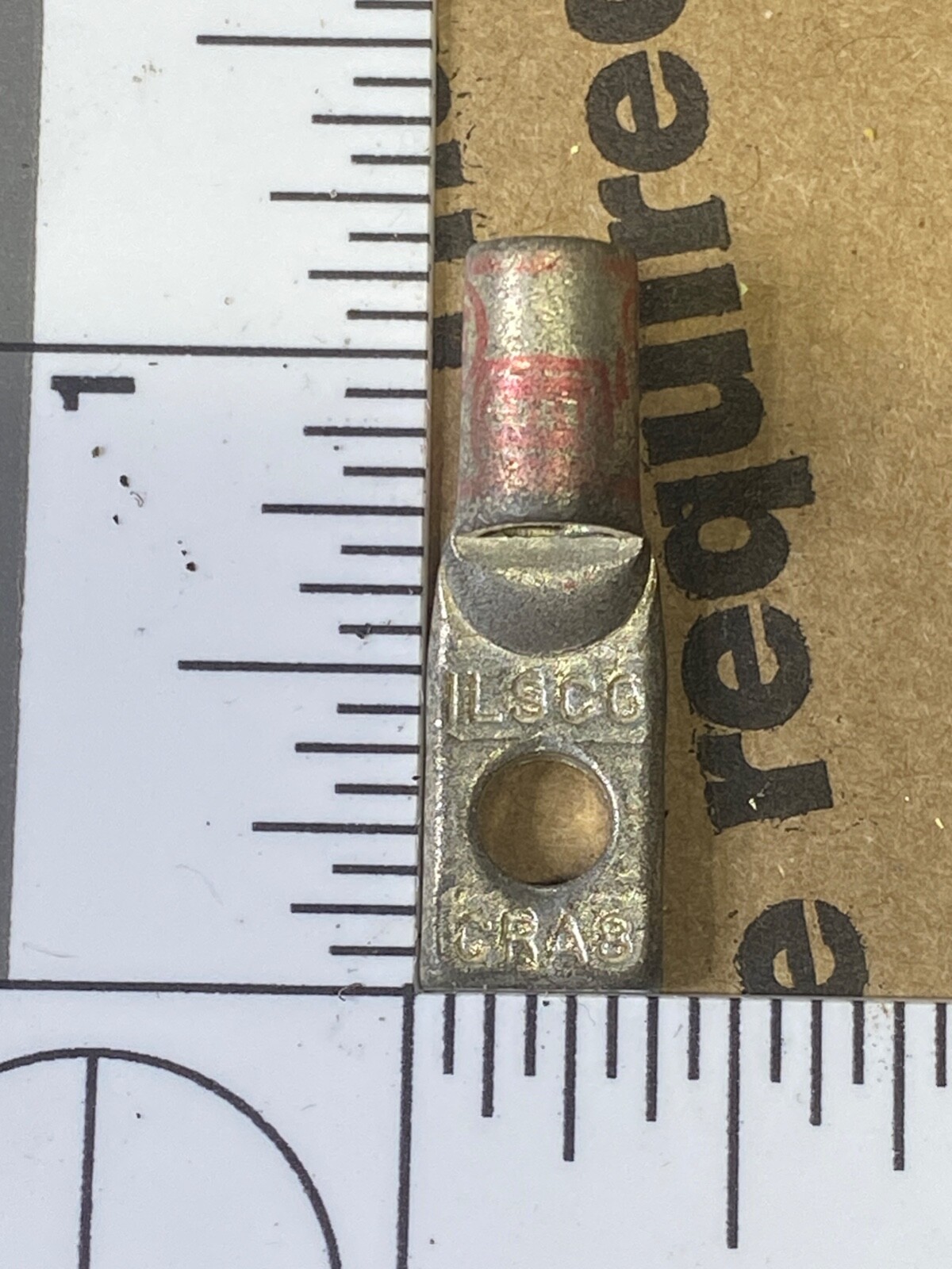 Six LISCO CRA8 Tin-Plated Copper Compression Lugs (3/16″ stud)