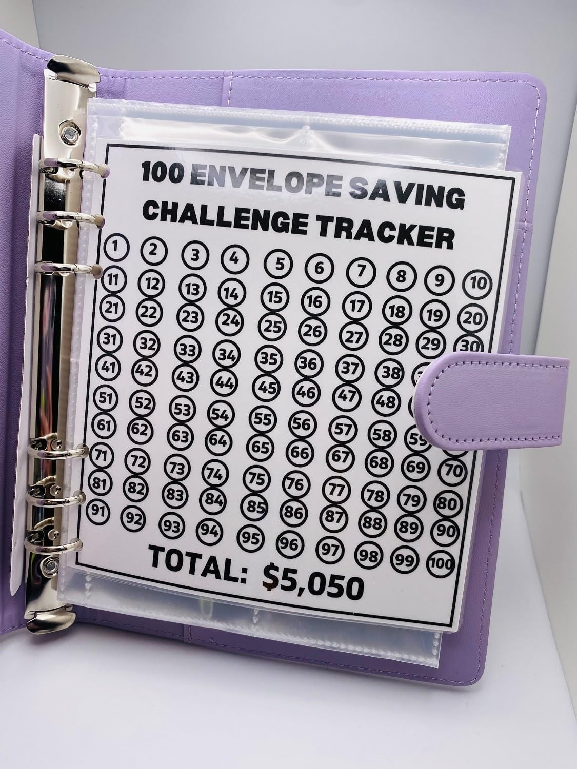 100 Envelope Challenge Binder – Envelope Savings Challenge -Envelope Challenge B