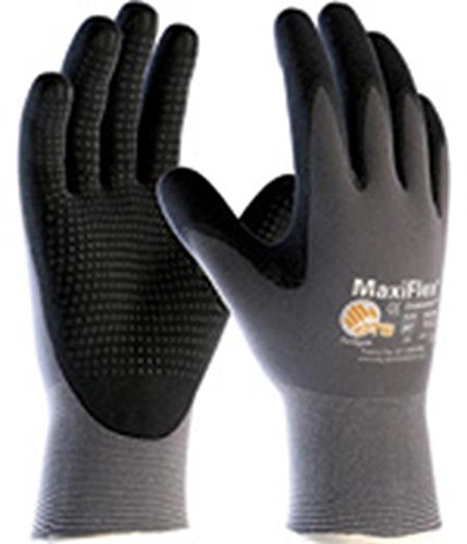 Endurance Seamless Knit Nylon Gloves Medium Gray/black 12 Pairs