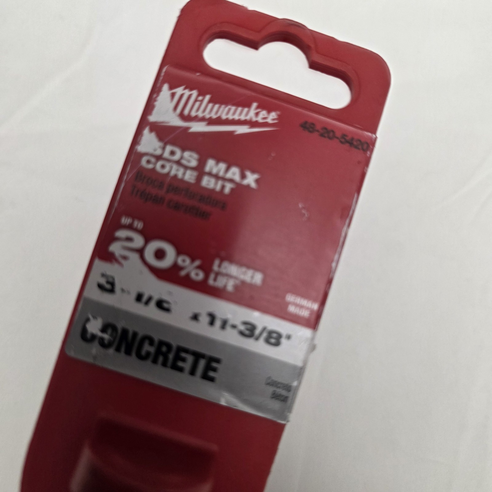 BRANDNEW!!! Milwaukee 48-20-5420 SDS-Max 1-Piece Core3-1/8″X11-3/8