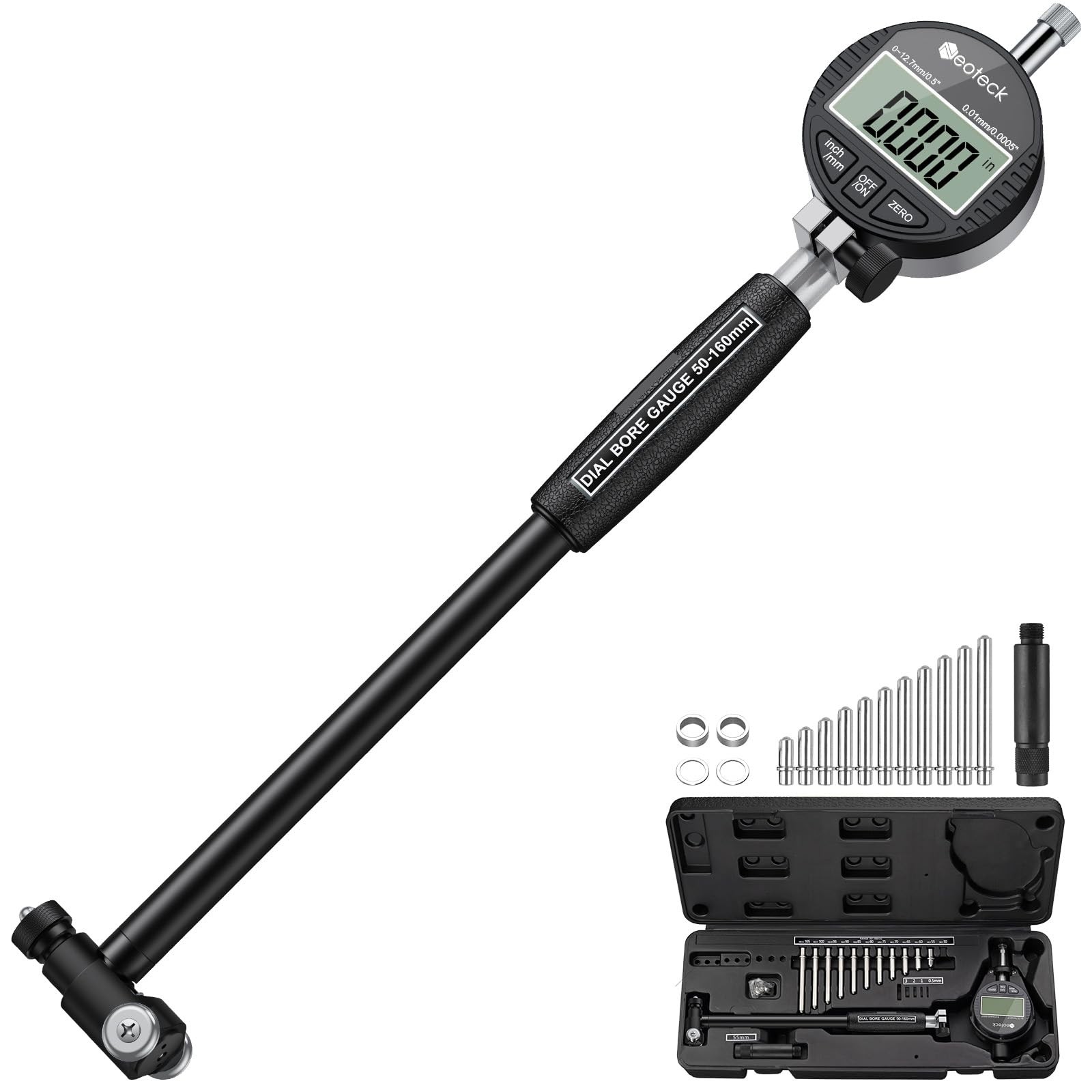 Digital Bore Gauge Set 26 Inch Carbide Anvils Deep Engine Cylinder