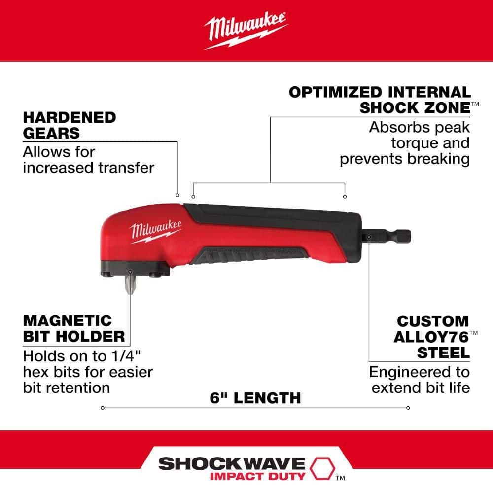 Milwaukee SHOCKWAVE Impact Duty Right Angle Drill Adapter