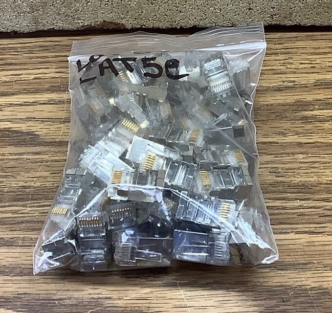 NOB Lot Of 57 Tyco CAT5E RJ45 Ground Type Connector