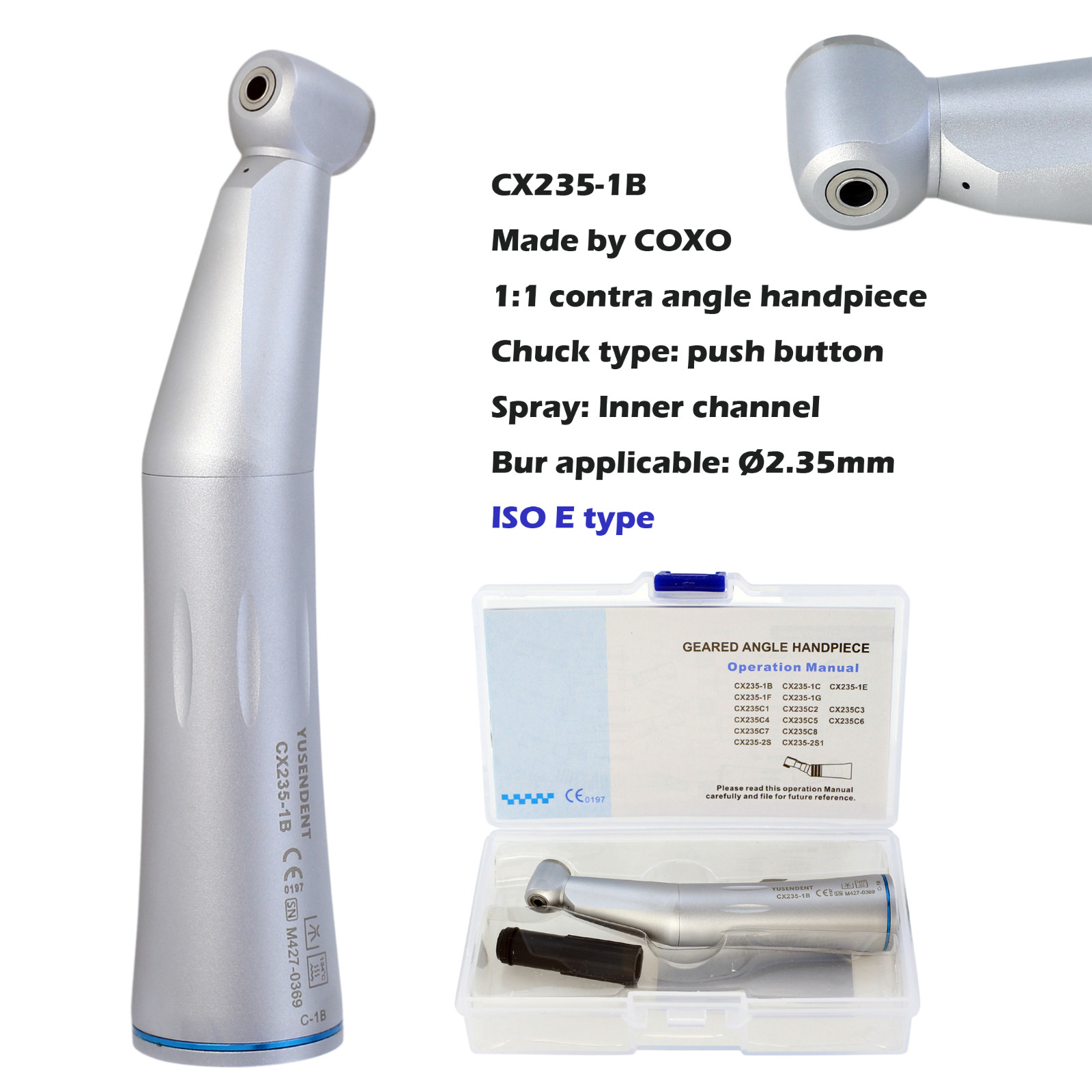 COXO Dental Slow Speed Handpiece 6:1/8:1 Endo 1:5 Electric 1:1 Contra Angle NSK
