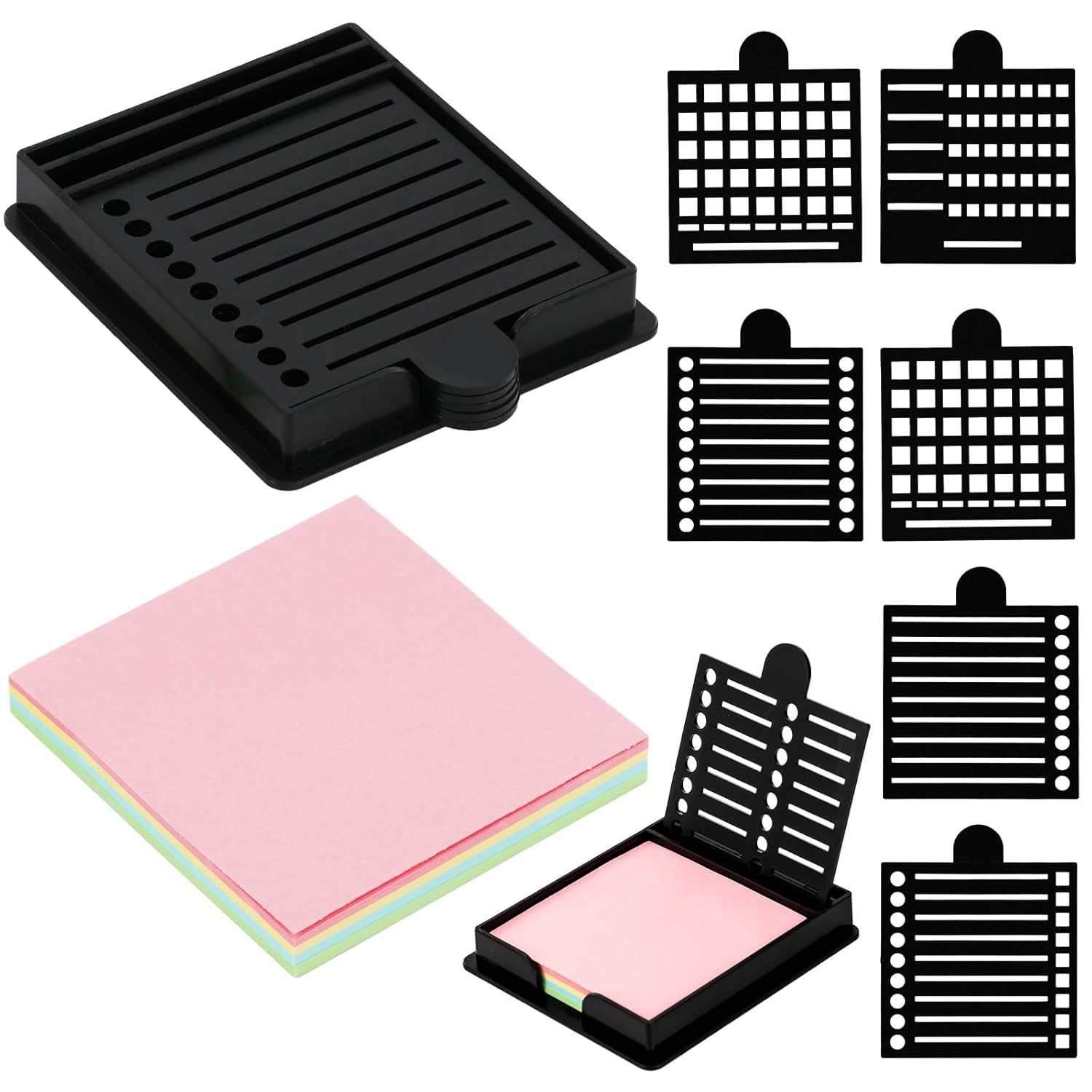Sticky Note Stencil, Sticky Note Stencil and Holder, Post It Stencils, with Five