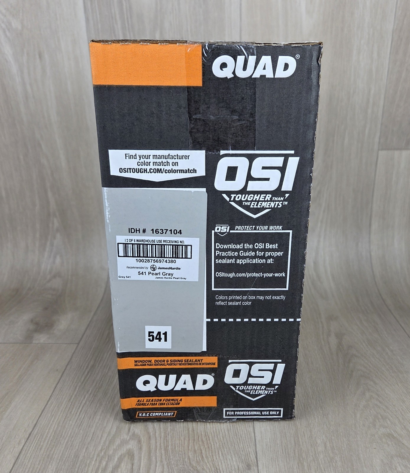 12 Pack OSI QUAD VOC #541 Pearl Gray Window Door & Siding Sealants All Season