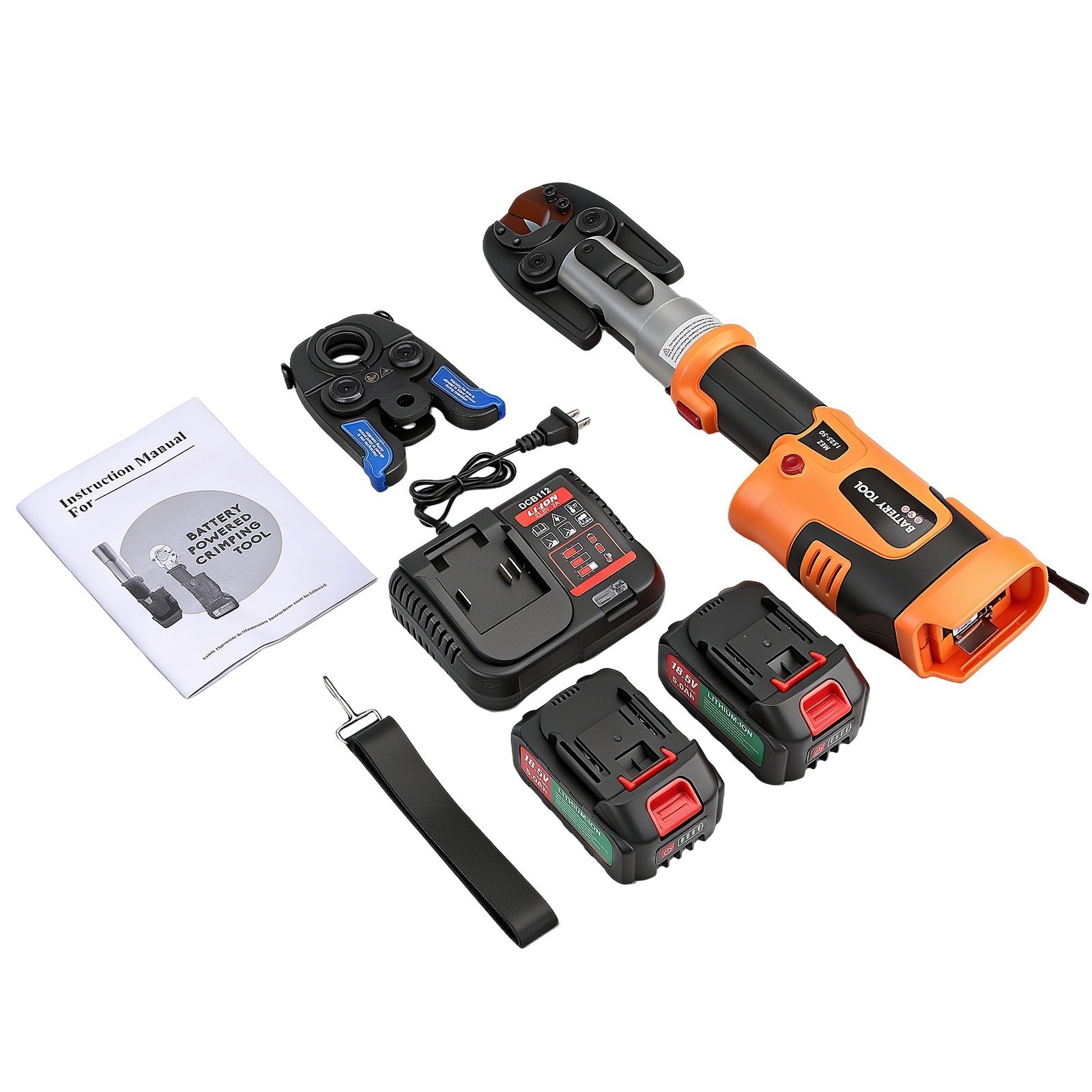 Copper Pro Press Tool Pipe Crimping Kit Press Tool Battery Kit 1/2″ 3/4″ 1″ Jaw
