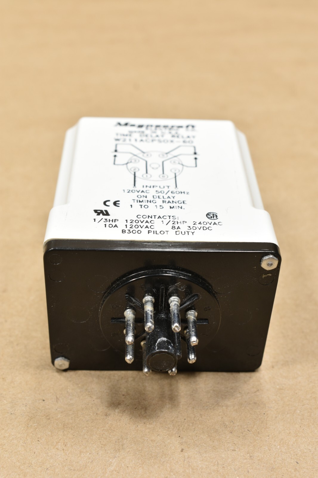 Magnecraft W211ACPSOX-60 Plug-in Time Delay Relay 1-15 Min 10A Coil 120V 50/60Hz