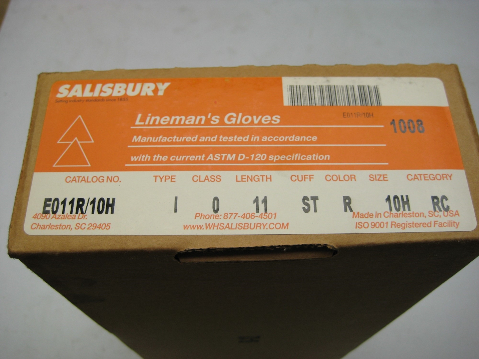 SALISBURY E011R/10H COLOR RED SIZE 10H LINEMAN GLOVES NSMP