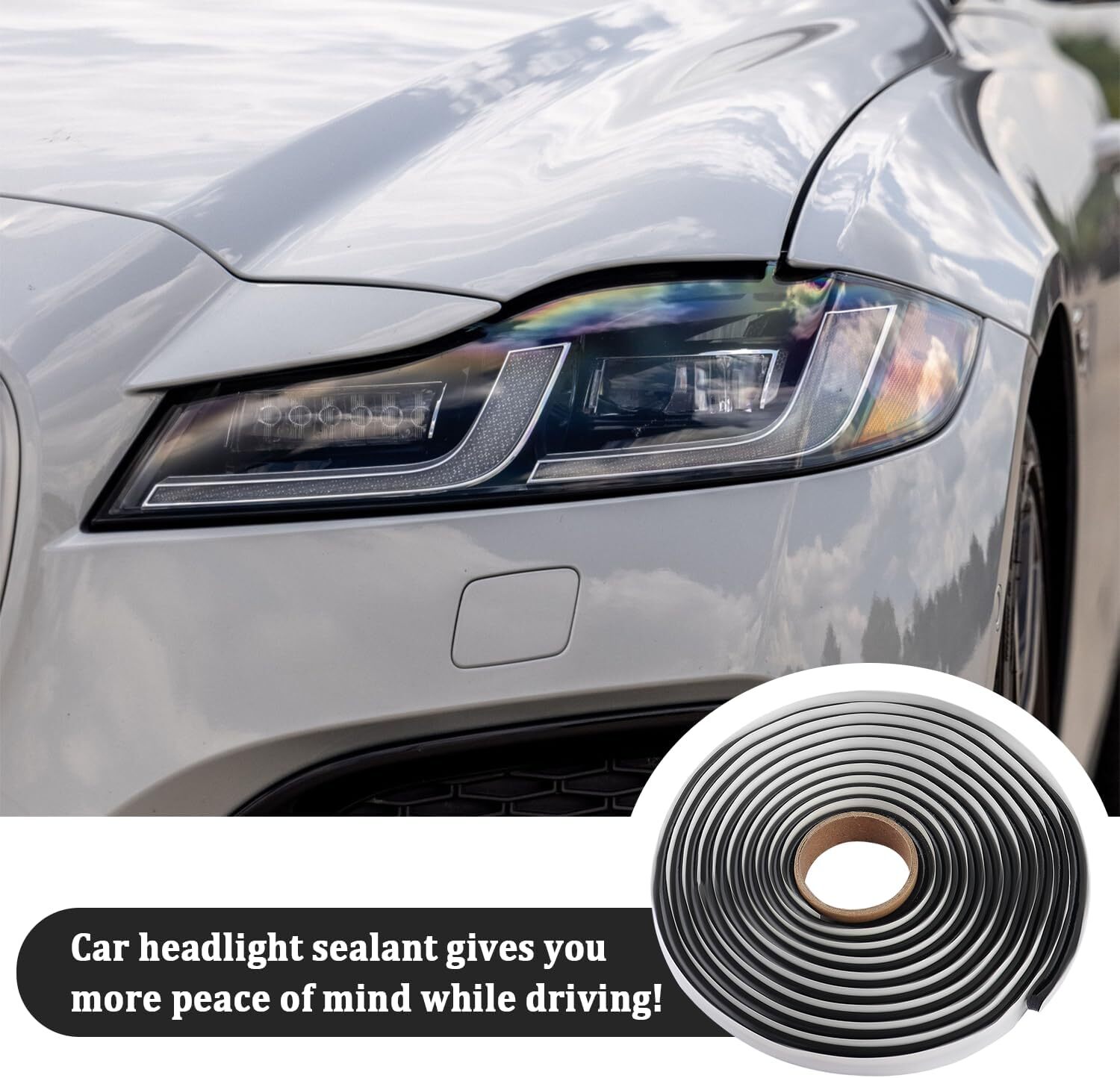 13Ft Car Headlight Sealant Butyl Tape,Waterproof Sealant