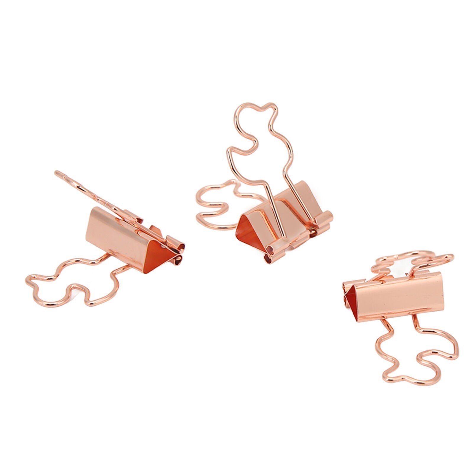 20Pcs Paper Clips Strong Clamping Force Durable Iron Little Duck Design Wide