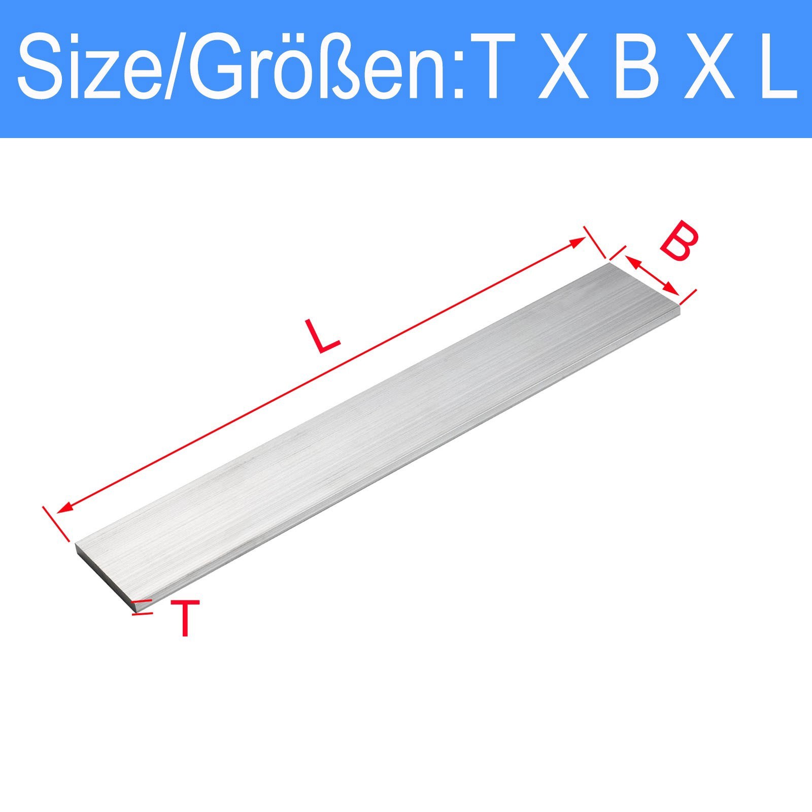 3mm 4mm 5mm 6mm 8mm 10mm 12mm 15mm 20mm Stainless Steel Flat Bar Strip (A2) 304