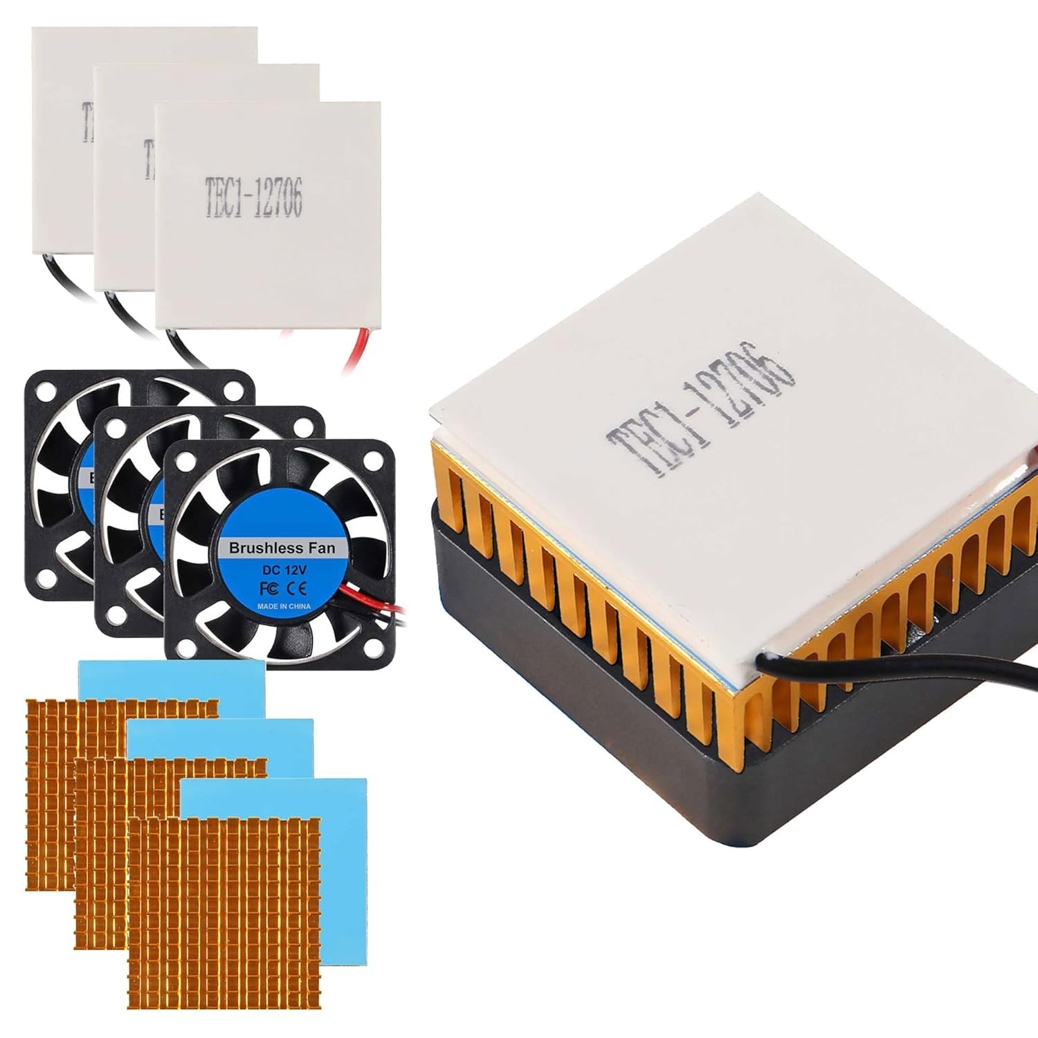 Thermal Cooling Kit – Peltier Plate, 12V Fan & Heatsink for Efficient Cooling
