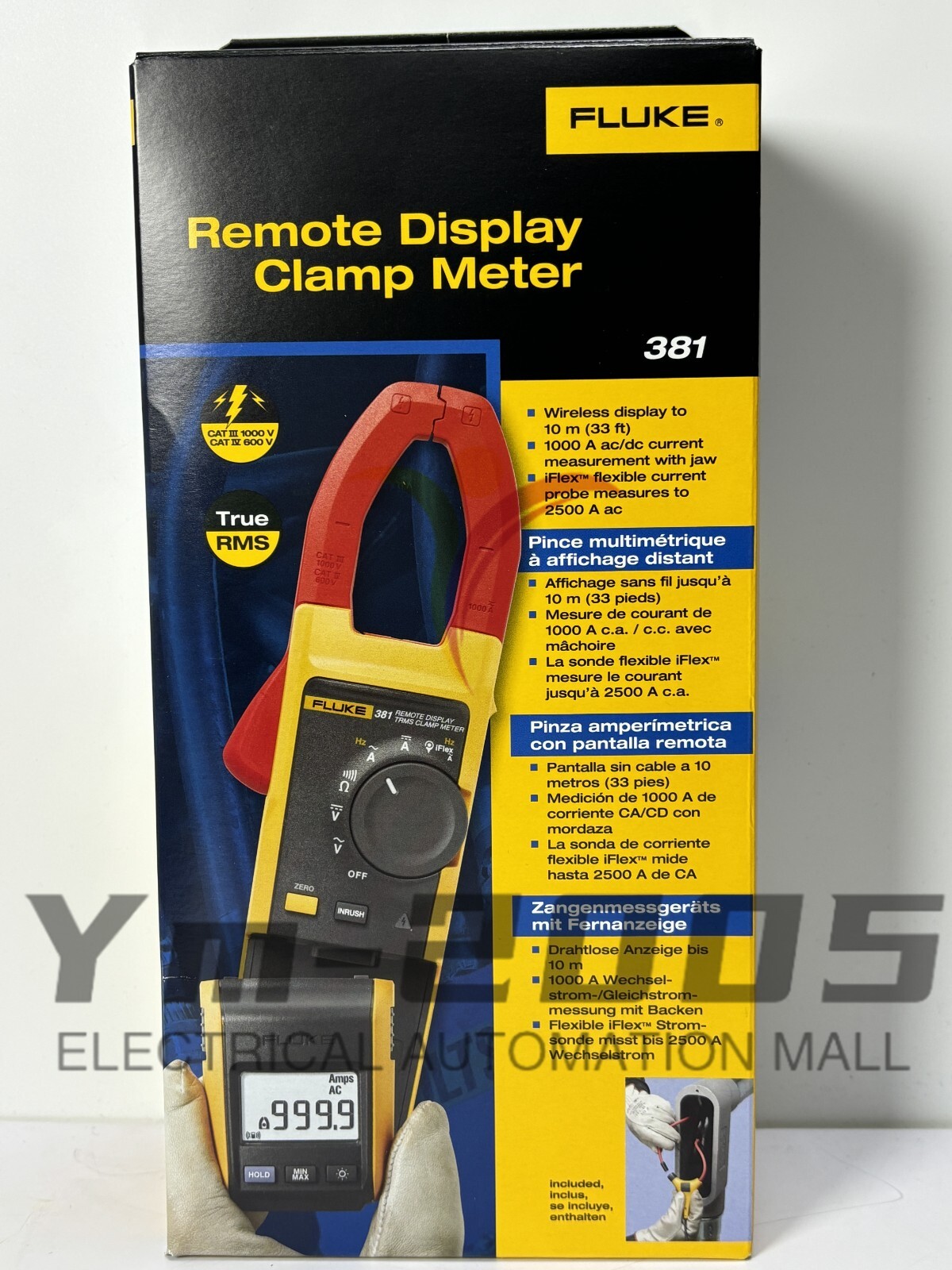 Fluke 381 Remote Display True RMS AC/DC Clamp Meter with iFlex NEW #MK