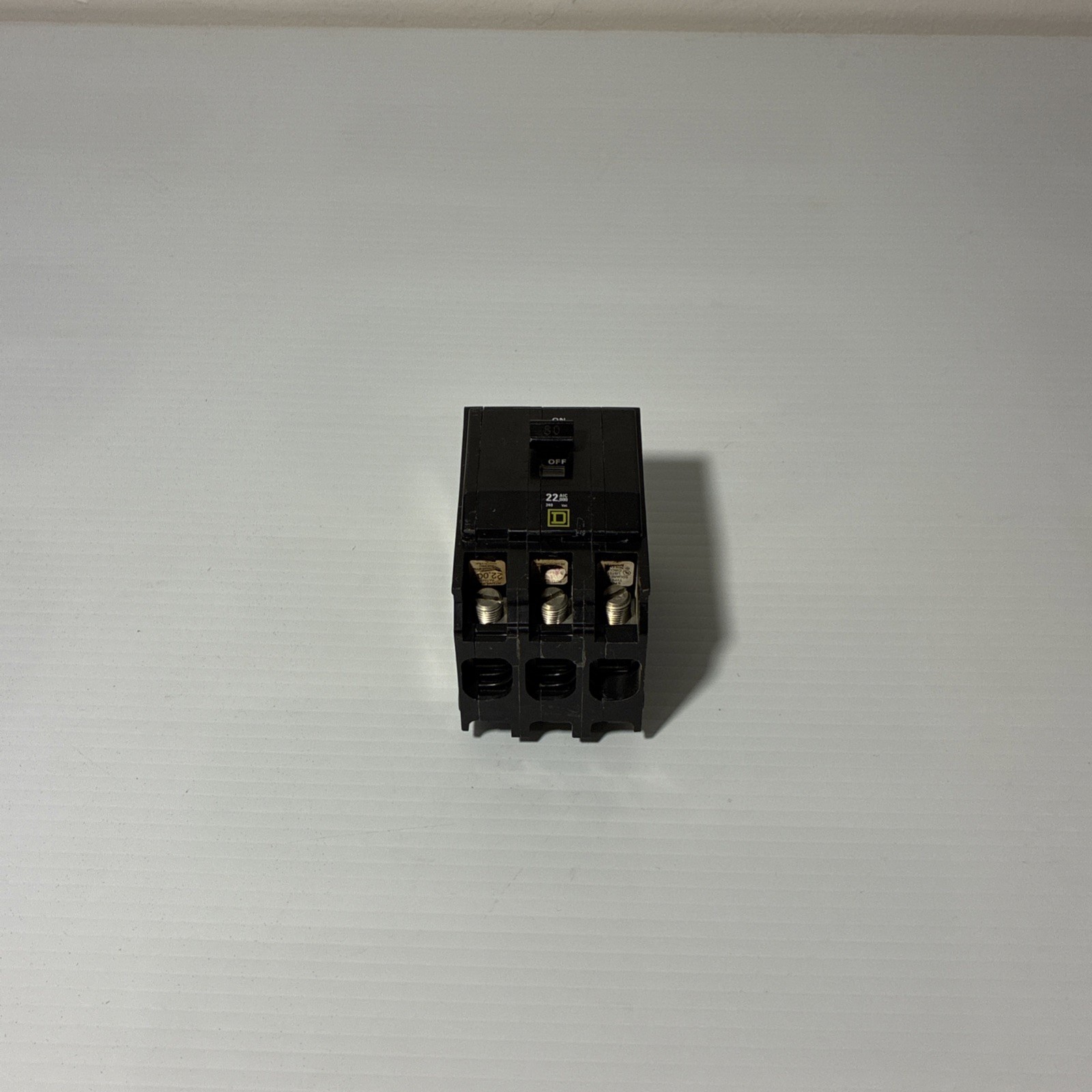 Square D 60A 3-Pole Circuit Breaker 240V Black Analog/Mechanical On/Off