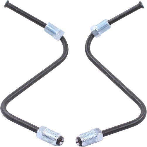 Pair Front Brake Tube Caliper to Flex Hose for 2005-2011 Left and Right Set