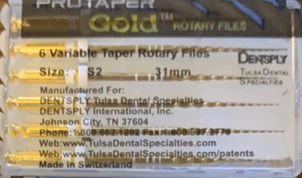 12xDentsply ProTaper Gold Rotary Files F1,F2,F3,S1,S2,SX-F3 6 files/pack