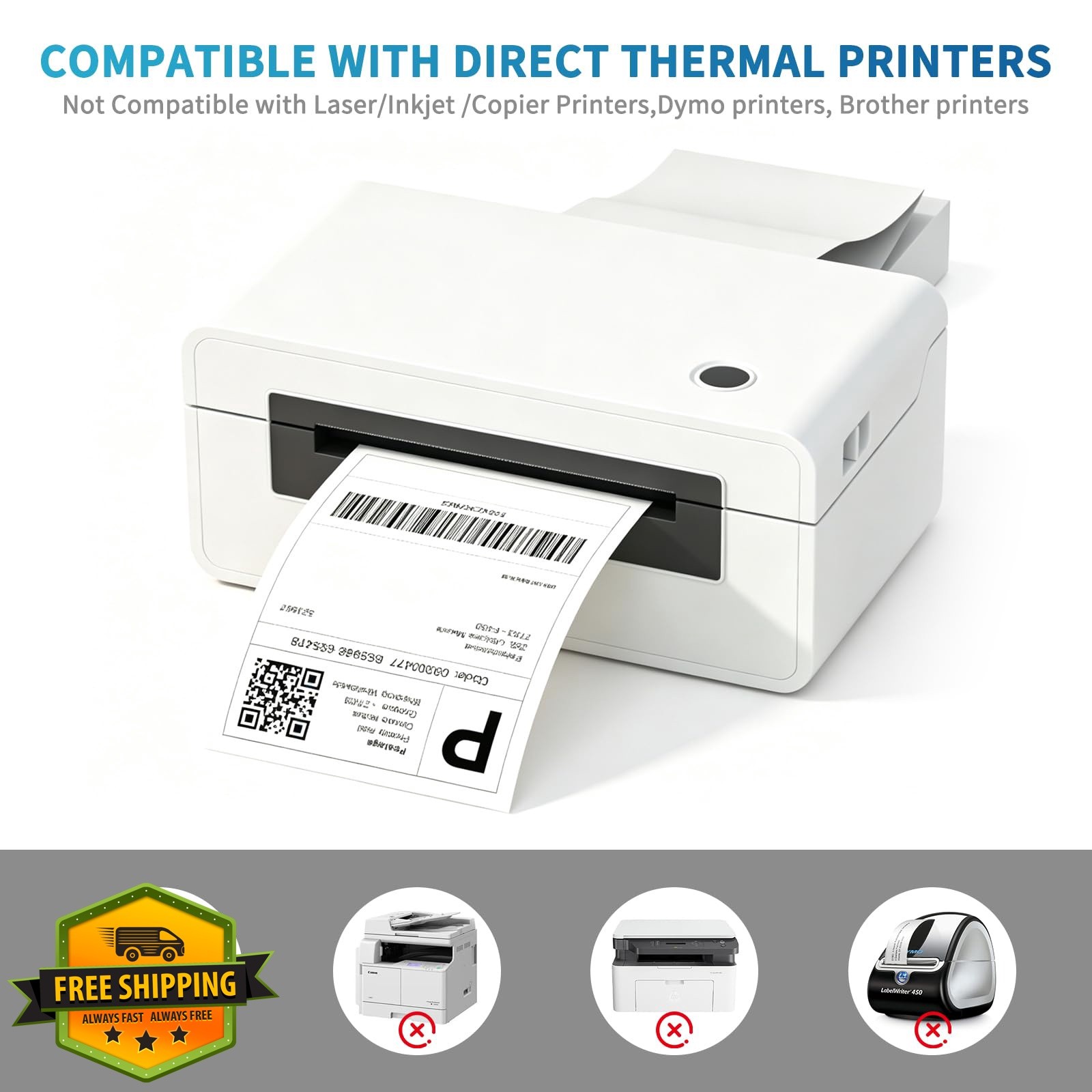 9527 Product Labels White 500 per Stack