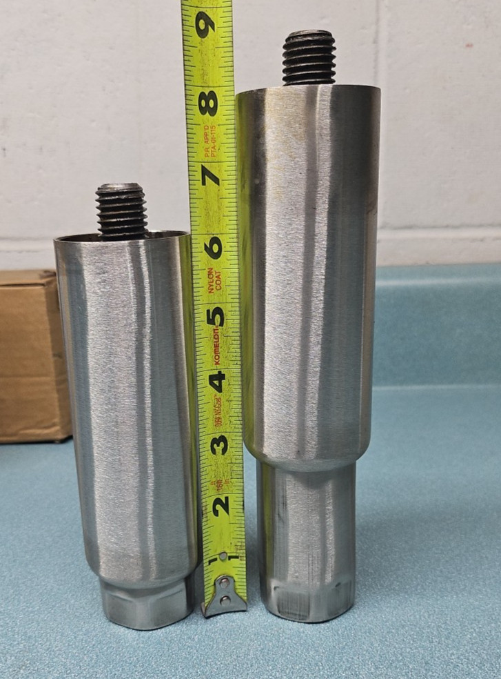Stainless Steel Adjustable Equipment Legs 6″-8″ Satin Finish 3/4″-10 stud (4)