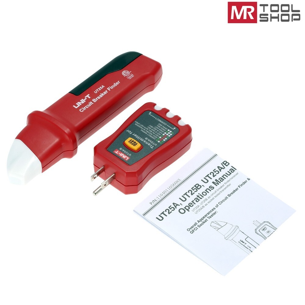 UNI-T UT25A Digital Circuit Breaker Finder with GFCI Outlet Socket Tester LED