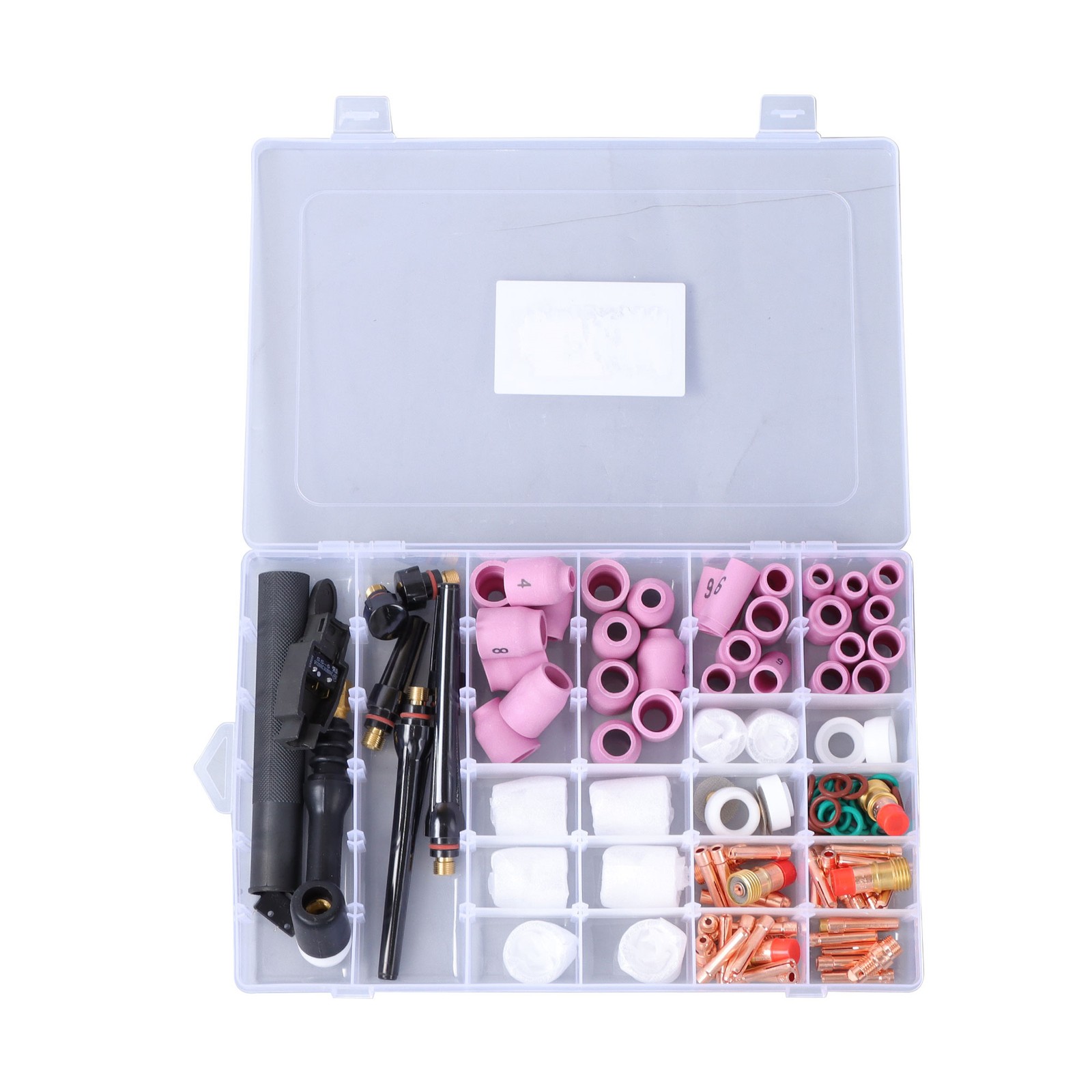 123PCS TIG Torch Parts Kit – Stubby Gas Lens & Alumina Cup for WP-17/18/26