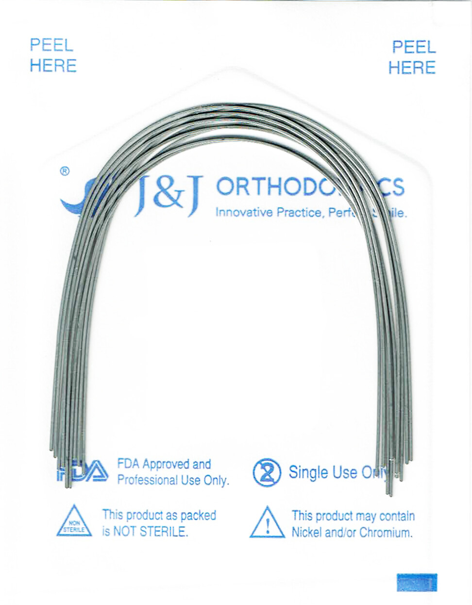 J&J Ortho™ Orthodontic NiTi Ultra Elastic Arch wire Round (10 pcs) Ovoid Natural