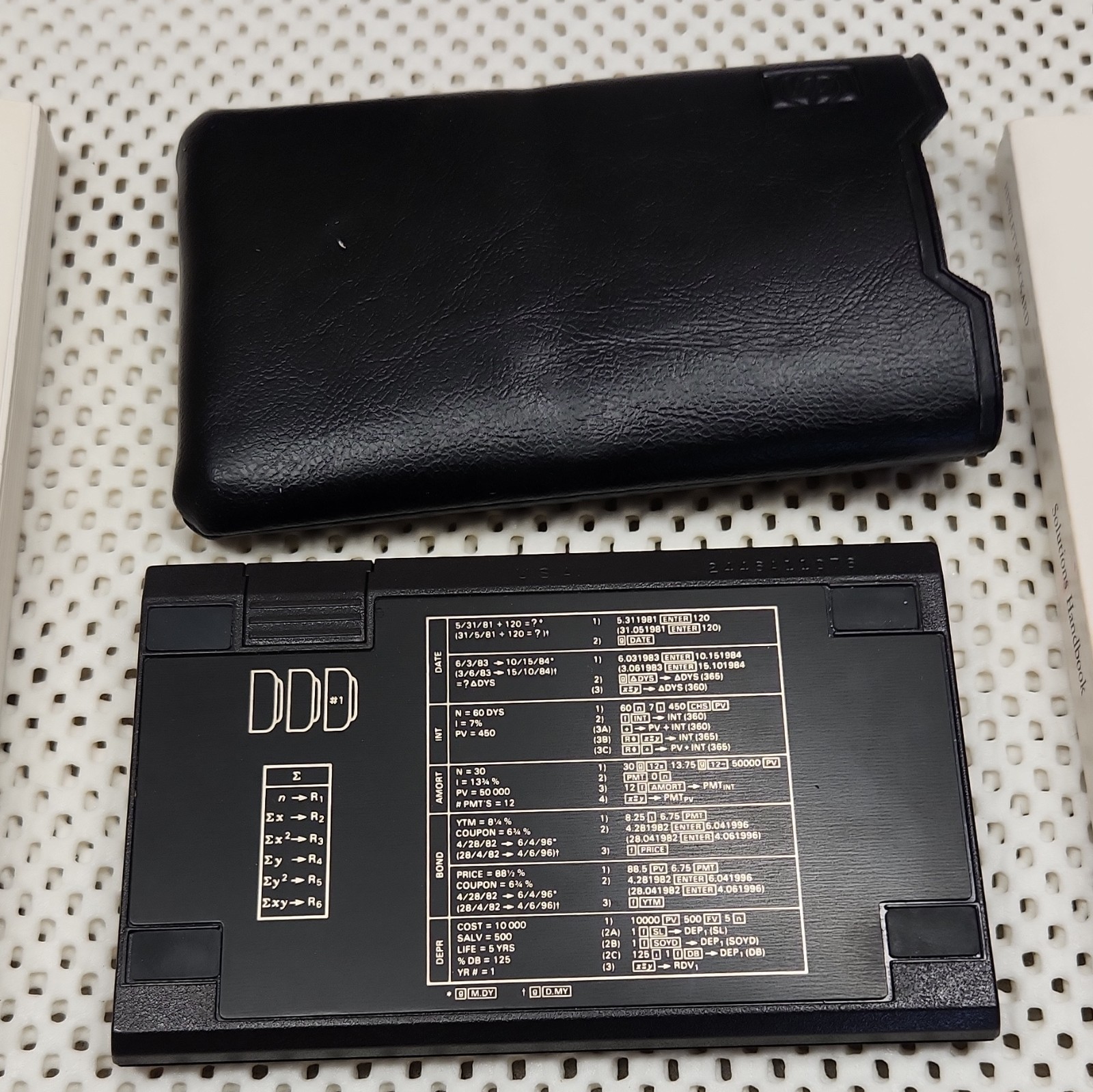 Title (80 char max): Vintage HP 12C Financial Calculator USA Made 1980s w/ Case