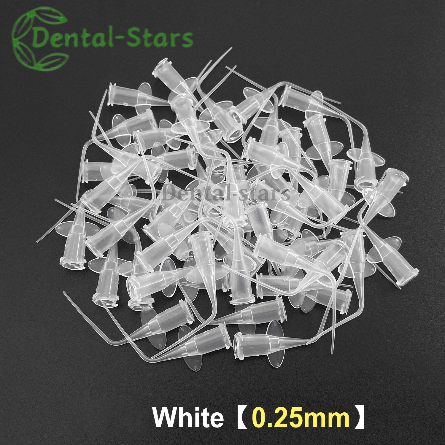 Dental Irrigation Syringe Tip Calcium Hydroxide Delivery Needle Tips PVC 0.25mm