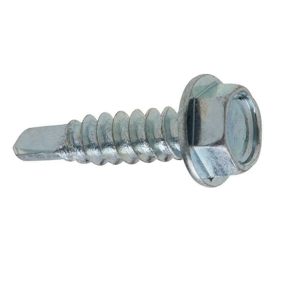 Hex Washer Head #8 x 1/2 – 2″ Indented Unsloted Self Drilling screws zinc