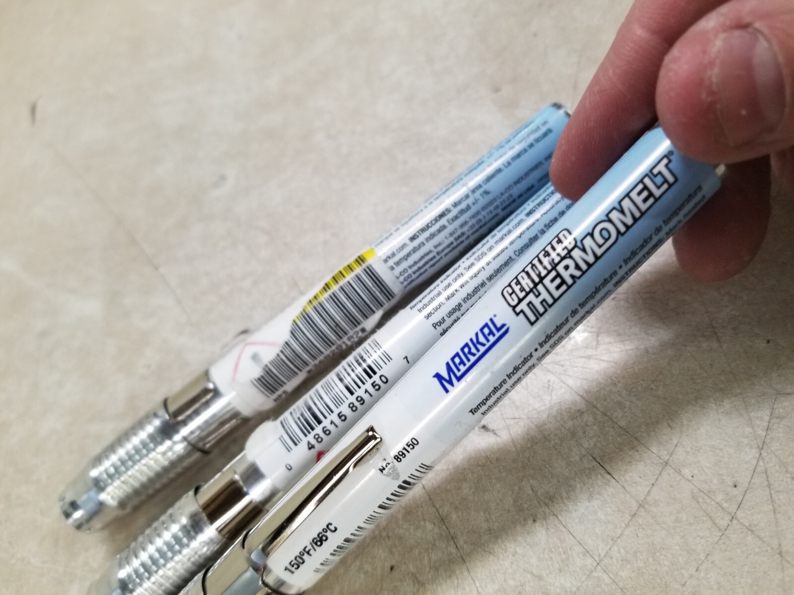 LOT OF 3 MARKAL 89150 THERMOMELT HEAT-STIK, °F 150/°C 66,
