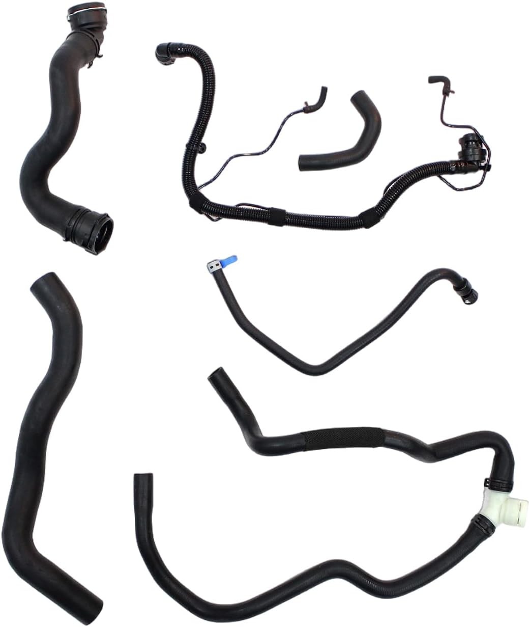 6 PCS Engine Radiator Coolant & Heater Hose, PCV Pipe, Coolant Inlet & Outlet Pi