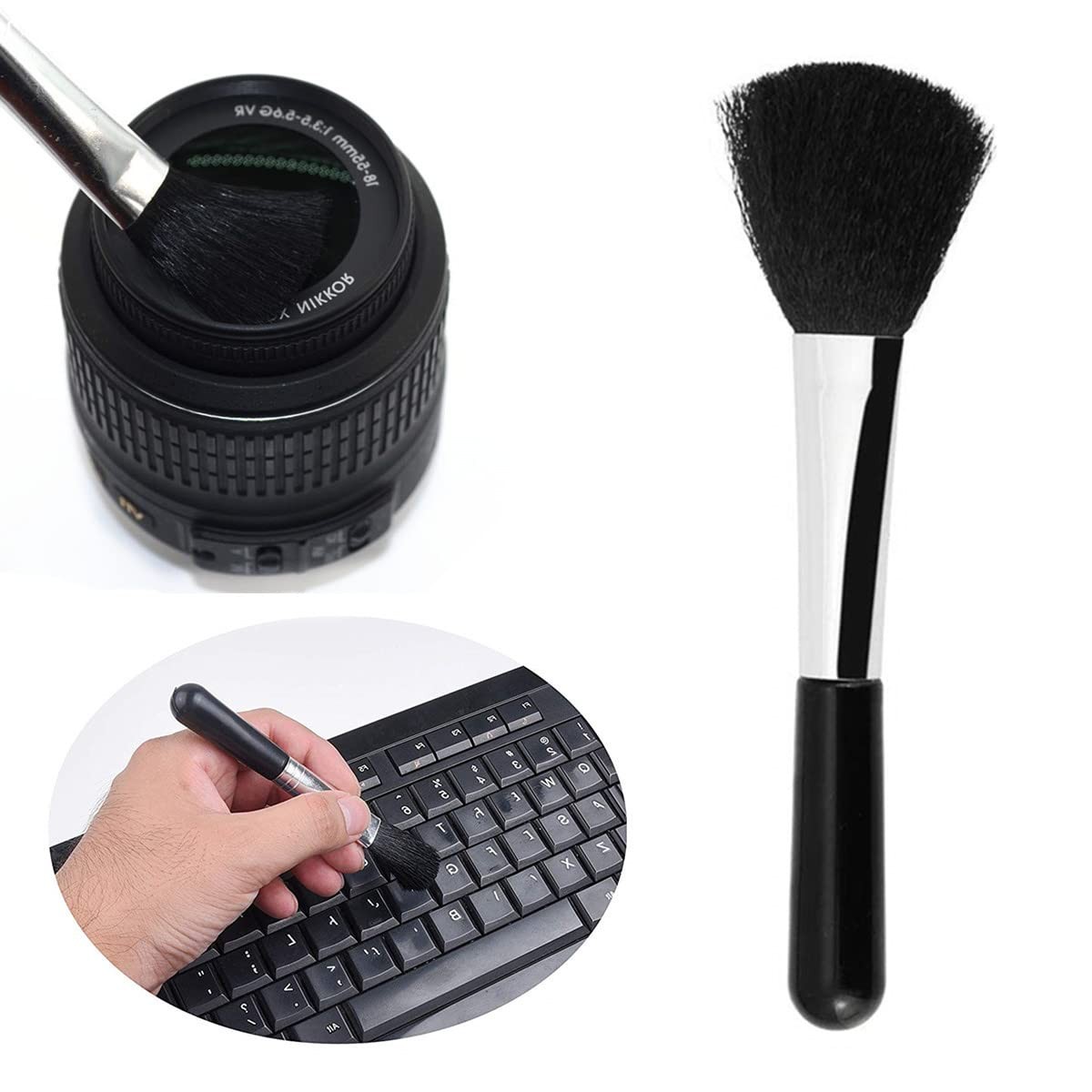 9 in 1 Anti Static Brushes Small Cleaning Kit Multi-Purpose Small, Black