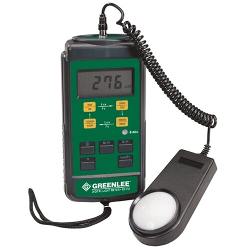 Greenlee 93-172 0.1 – 50000 LUX Color and Cosine-Corrected Digital Light Meter