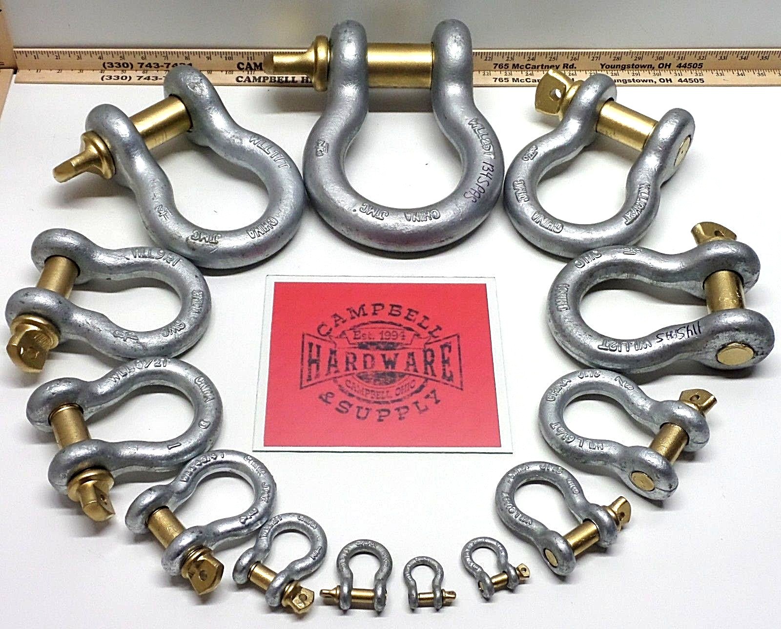 Screw Pin Anchor Shackle Clevis D Ring Bow Lifting Pulling Sizes 3/16″ to 2″®️🆕