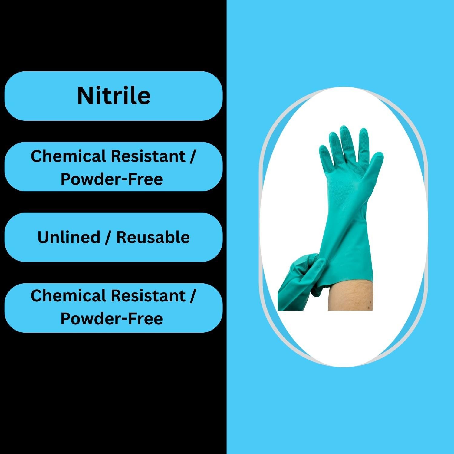 2 DZ HD Chemical Resistant Diamond Textured Green Nitrile Gloves Small 11 Mil