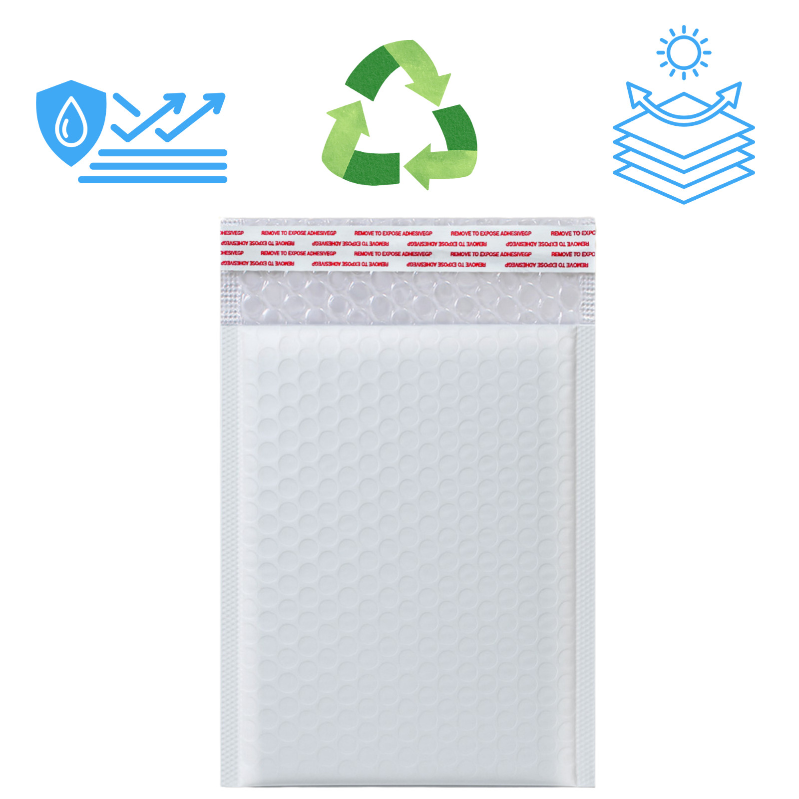 14.25×19″ 25pcs #7 Poly Bubble Mailers Padded Shipping Envelopes Made in USA