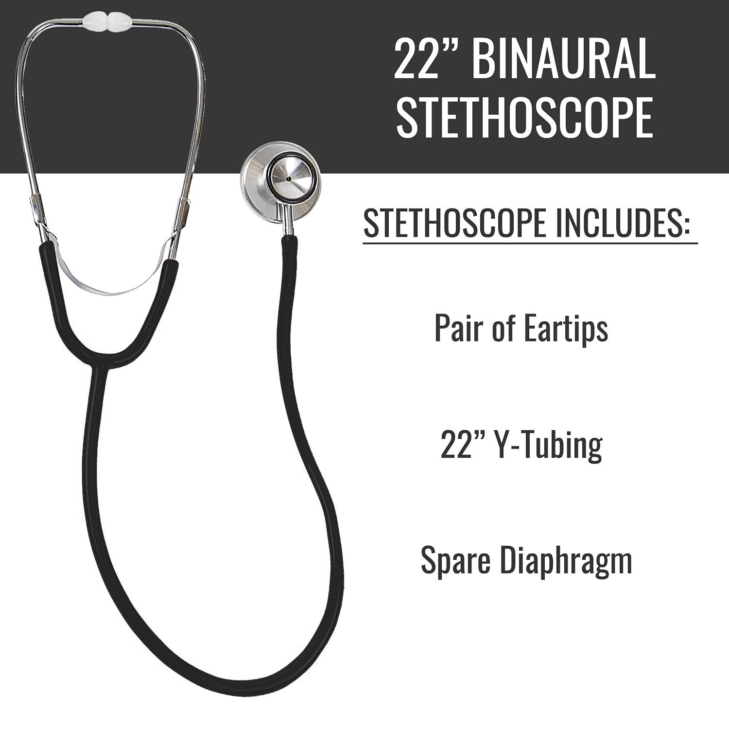 MABIS Blood Pressure Cuff and Dual Head Stethoscope Kit, Combination Home Sph…