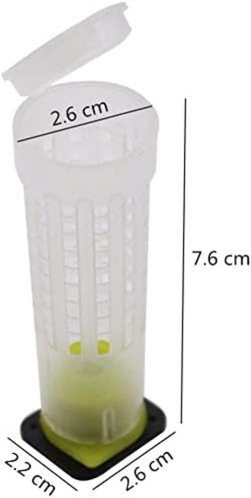 Durable Plastic Queen Bee Roller Cage Kit – 20 Rearing Cups for Beekeepers