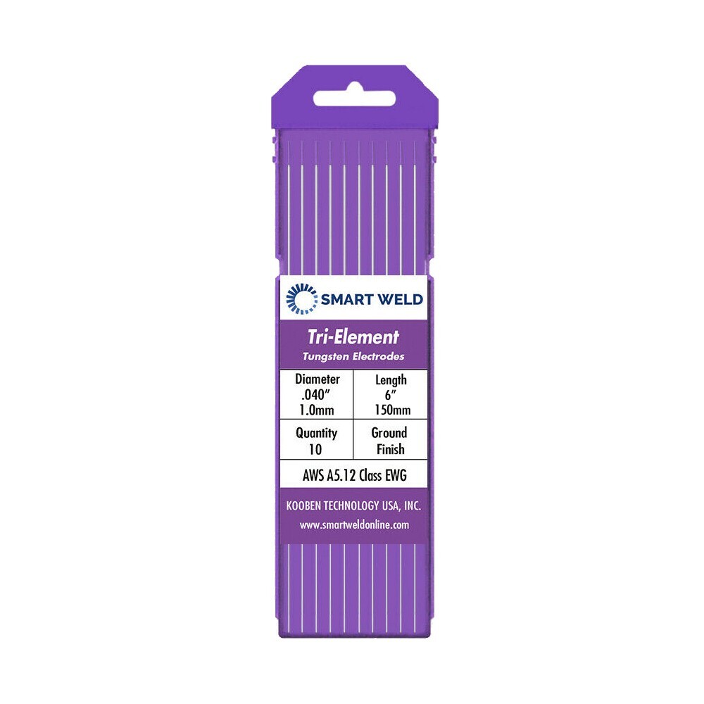 Comparable with E3 TIG Welding Tungsten Electrode .040″x6″ Purple EWG 10 pack