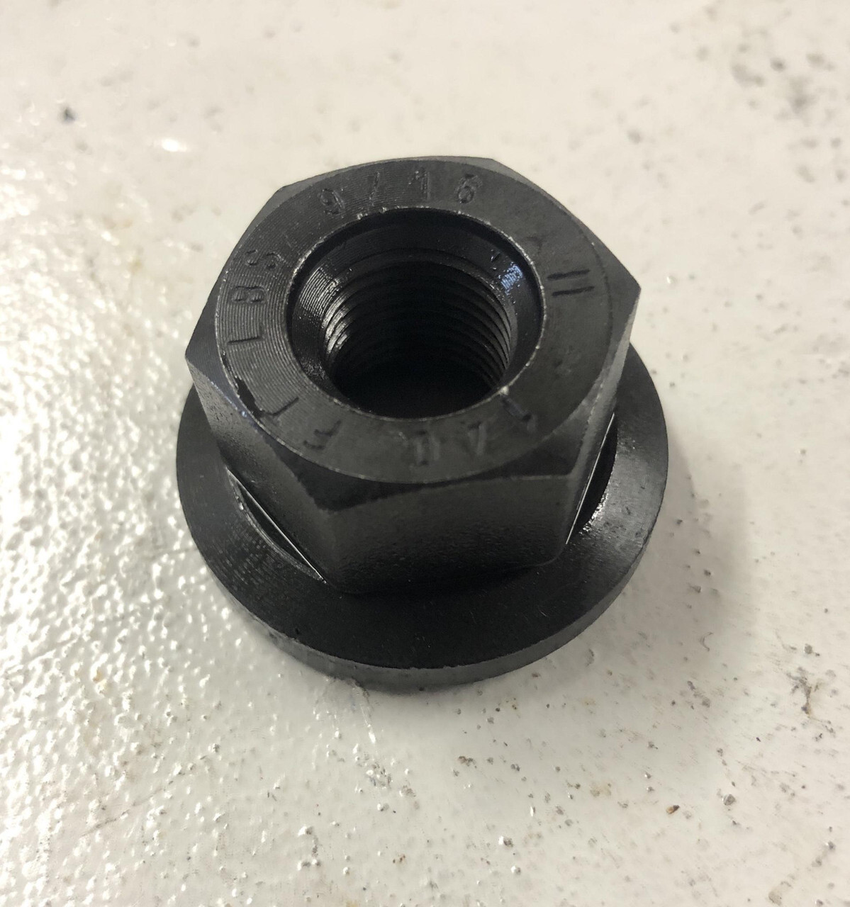 (8) 9/16-18 Hex Swivel Flange Nut Plain black finish 9/16×18 trailer Nuts