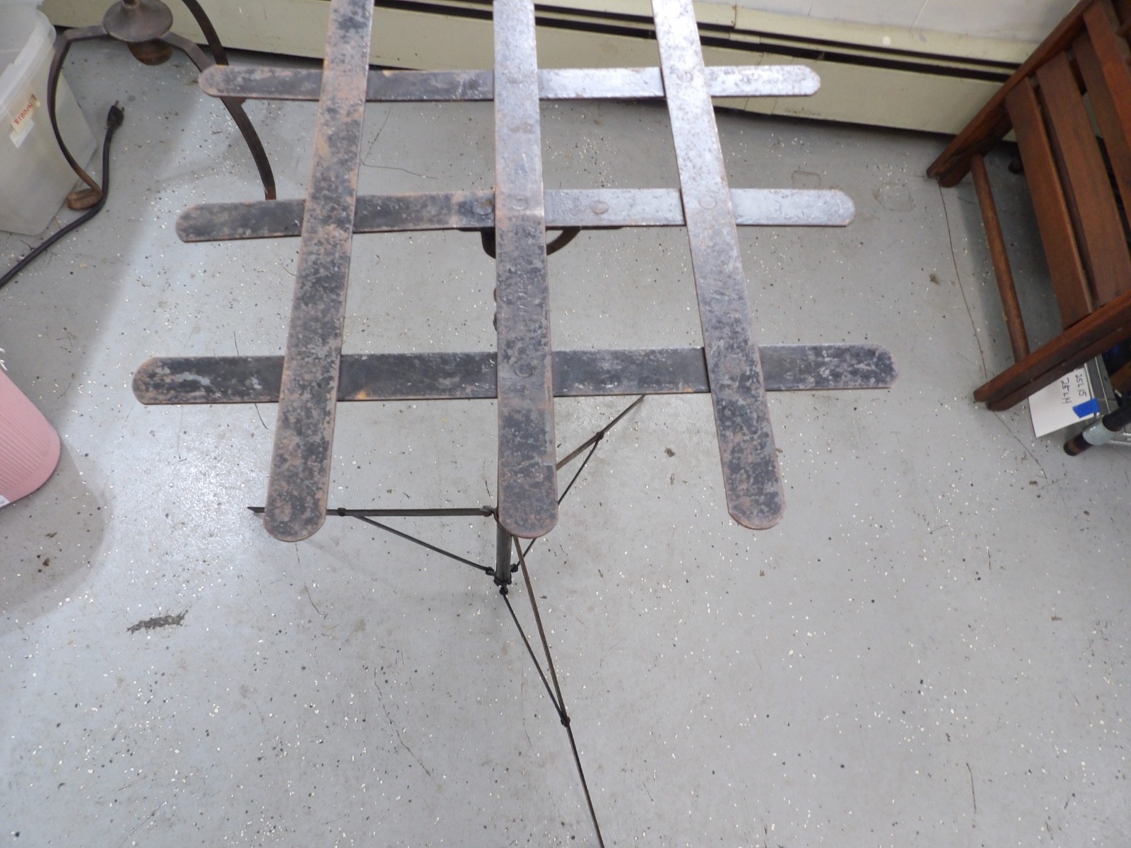 3 Vintage Flower Arrangement Portable Folding Stands Funeral Wedding Wood Case