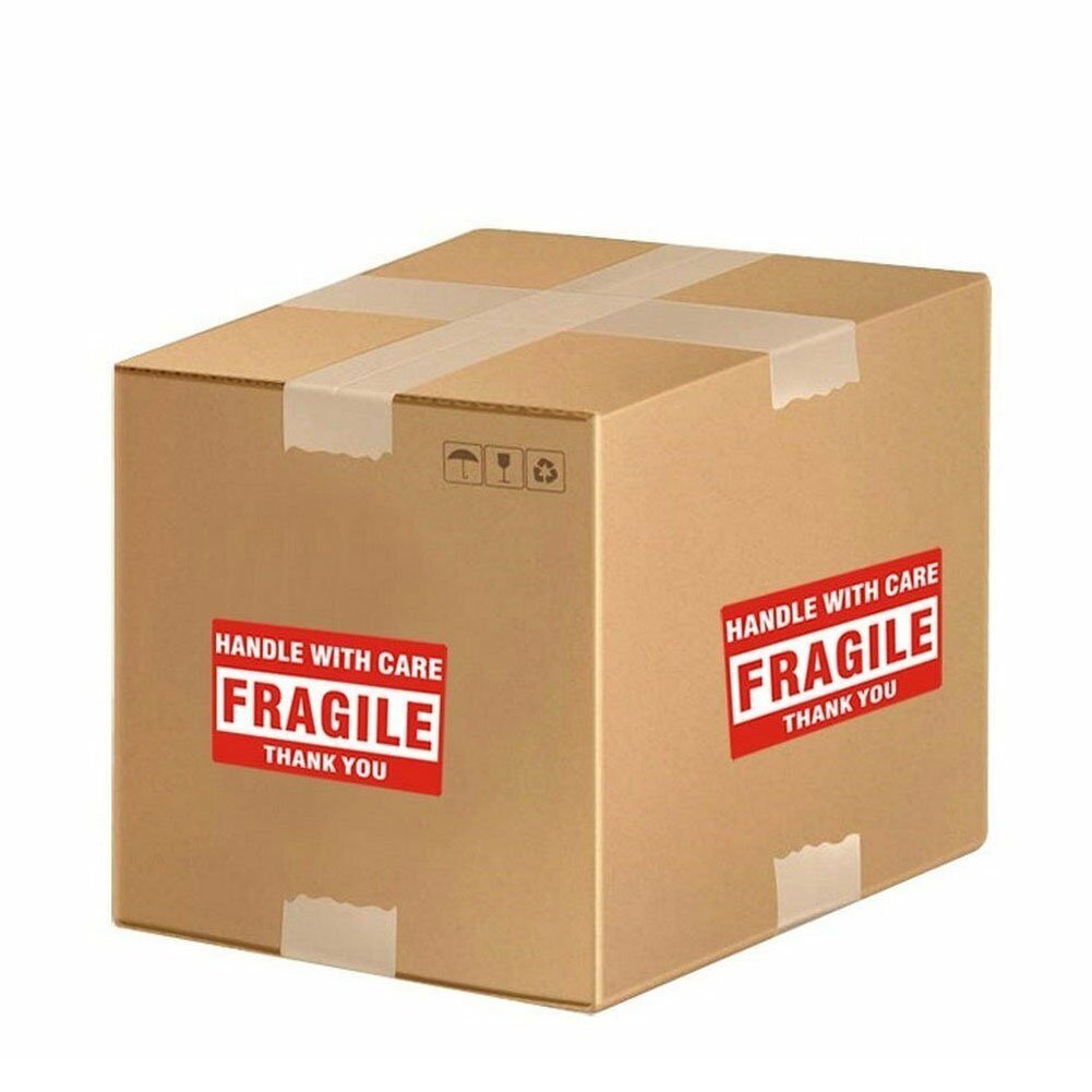 10000 Fragile Stickers 2×3 Handle with Care Thank You Mail Labels 500/Roll