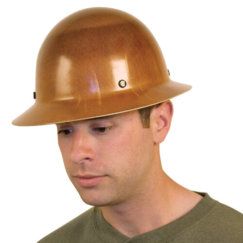 MSA 475407 TAN Skullgard Full Brim Hard Hat W/Fast Track Ratchet Suspension