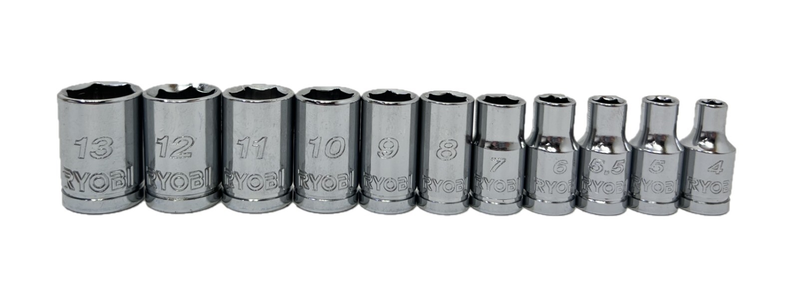 NEW Ryobi 21pc ¼” Drive, 6 Point, SAE & Metric Socket Set