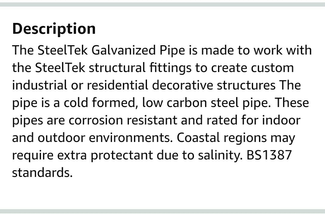 Steel-Tek Structural Steel Pipe 3/4″x12″ P/N 564-120PE30HC New and Sealed