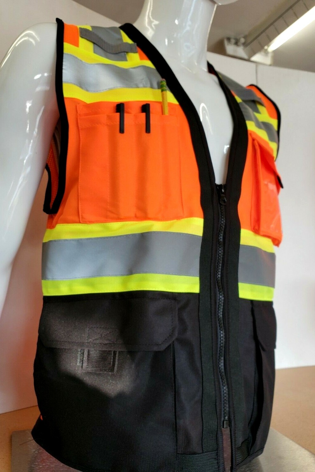 Surveyor Two Tone Safety Vest ANSI/ ISEA 107-2015 Approved (Small to 5XL)